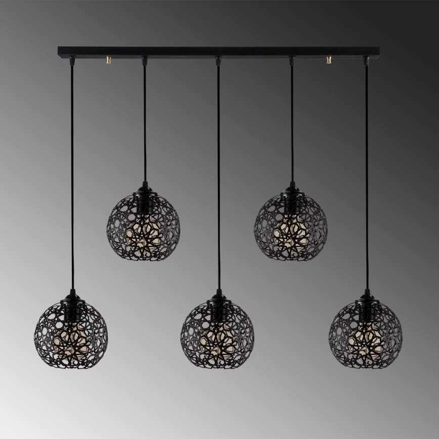 Hanglamp aan een koord FELLINI 5xE27/100W/230V