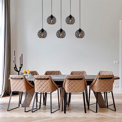 Hanglamp aan een koord FELLINI 5xE27/100W/230V