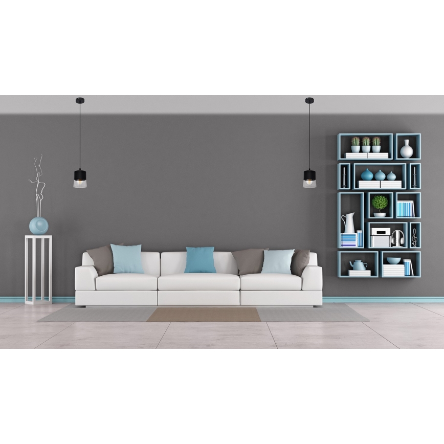 Hanglamp aan een koord FERGIE 1xE27/15W/230V zwart