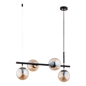 Hanglamp aan een koord FIORE 4xE14/10W/230V zwart