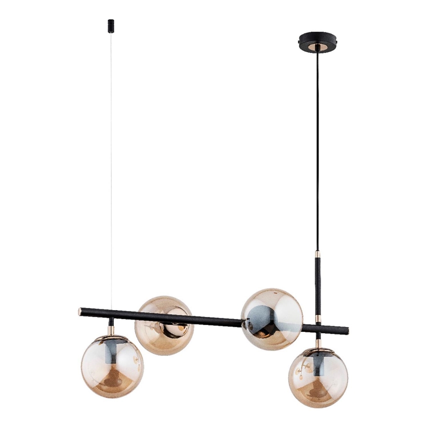 Hanglamp aan een koord FIORE 4xE14/10W/230V zwart