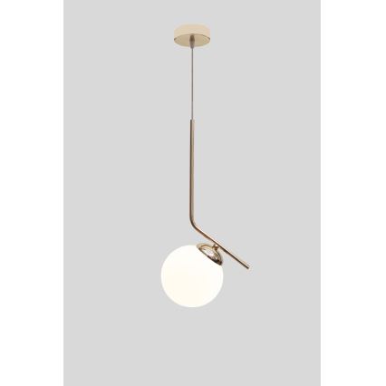 Hanglamp aan een koord FIRA 1xE27/60W/230V goud