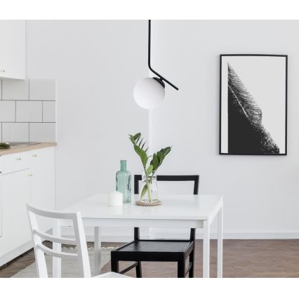 Hanglamp aan een koord FIRA 1xE27/60W/230V zwart
