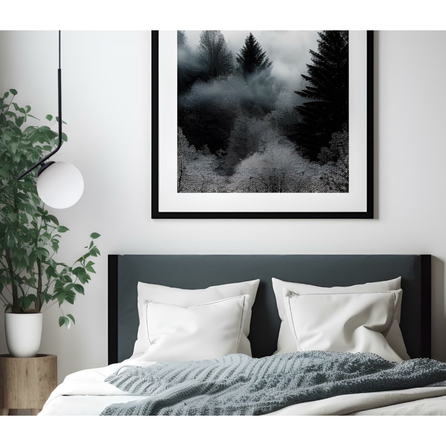 Hanglamp aan een koord FIRA 1xE27/60W/230V zwart