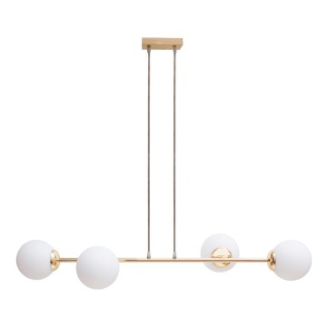 Hanglamp aan een koord FIRA 4xE27/60W/230V goud
