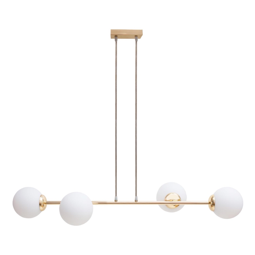 Hanglamp aan een koord FIRA 4xE27/60W/230V goud