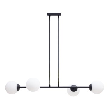 Hanglamp aan een koord FIRA 4xE27/60W/230V zwart