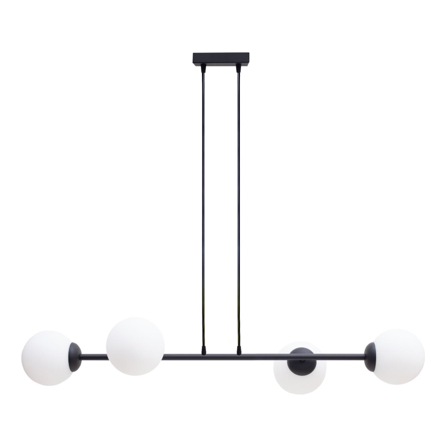 Hanglamp aan een koord FIRA 4xE27/60W/230V zwart