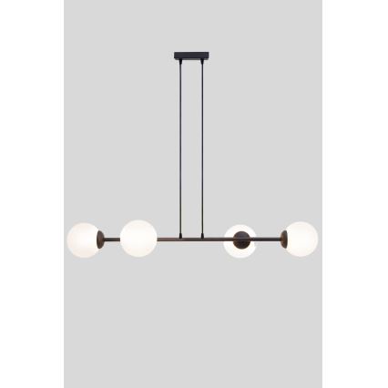 Hanglamp aan een koord FIRA 4xE27/60W/230V zwart