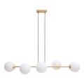 Hanglamp aan een koord FIRA 5xE27/60W/230V goud