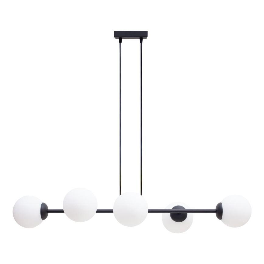 Hanglamp aan een koord FIRA 5xE27/60W/230V zwart
