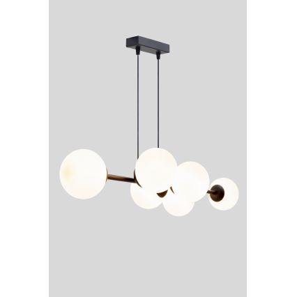 Hanglamp aan een koord FIRA 5xE27/60W/230V zwart