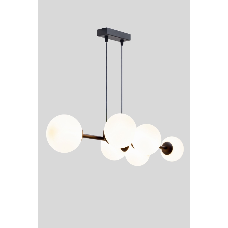 Hanglamp aan een koord FIRA 5xE27/60W/230V zwart