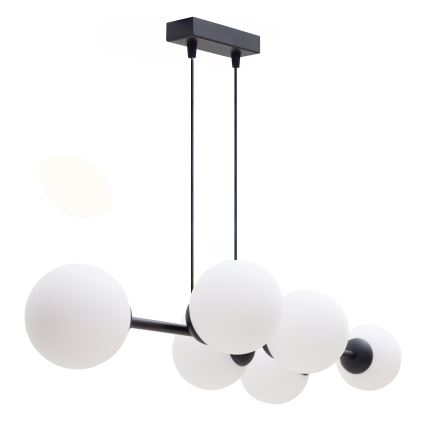 Hanglamp aan een koord FIRA 5xE27/60W/230V zwart