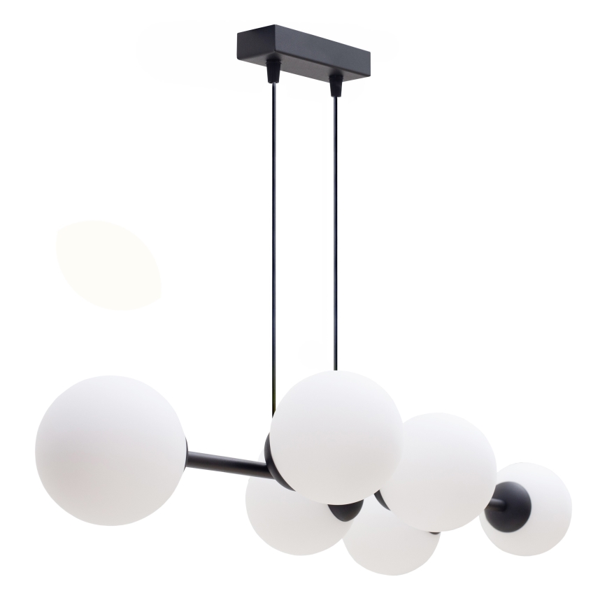 Hanglamp aan een koord FIRA 5xE27/60W/230V zwart