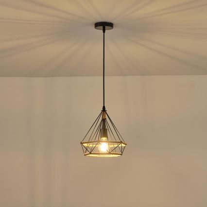 Hanglamp aan een koord FLARE 1xE27/15W/230V diameter 25 cm beige