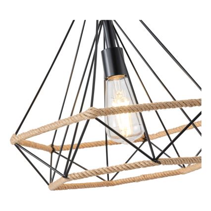 Hanglamp aan een koord FLARE 1xE27/15W/230V diameter 38 cm beige