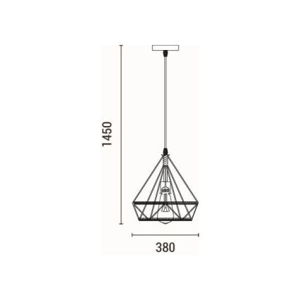 Hanglamp aan een koord FLARE 1xE27/15W/230V diameter 38 cm beige