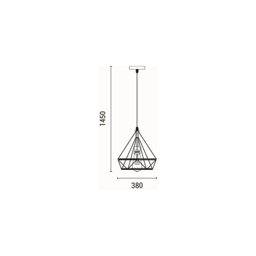 Hanglamp aan een koord FLARE 1xE27/15W/230V diameter 38 cm beige
