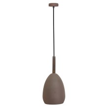 Hanglamp aan een koord FLEN 1xE27/40W/230V diameter 16 cm bruin