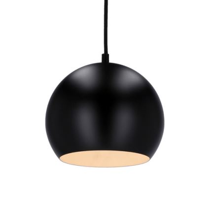 Hanglamp aan een koord FLEN 1xE27/40W/230V diameter 20 cm zwart