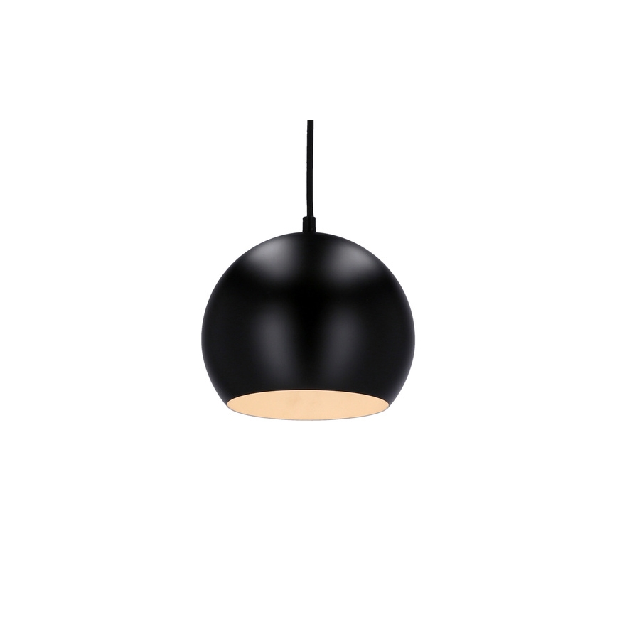 Hanglamp aan een koord FLEN 1xE27/40W/230V diameter 20 cm zwart