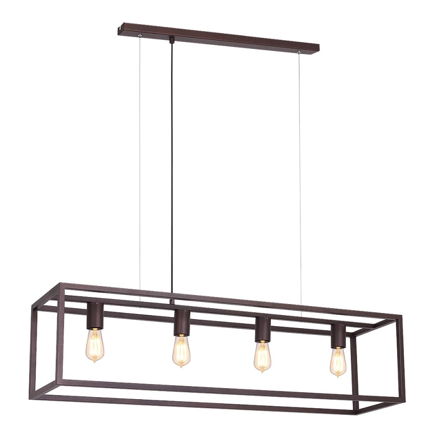 Hanglamp aan een koord FRAME 4xE27/60W/230V koper