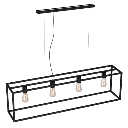 Hanglamp aan een koord FRAME 4xE27/60W/230V zwart