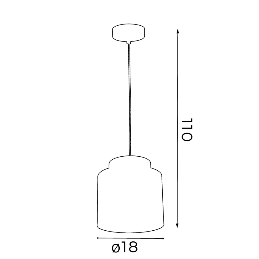 Hanglamp aan een koord FRODI 1xE27/60W/230V zwart
