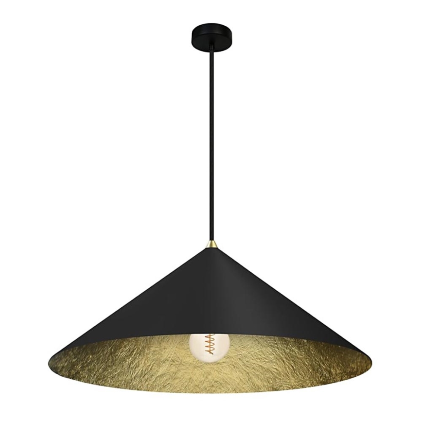 Hanglamp aan een koord FUJI 1xE27/60W/230V diameter 50 cm zwart/goud