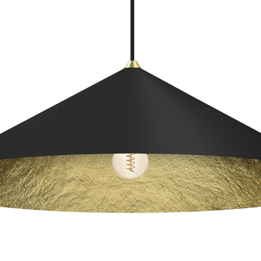 Hanglamp aan een koord FUJI 1xE27/60W/230V diameter 90 cm zwart/goud