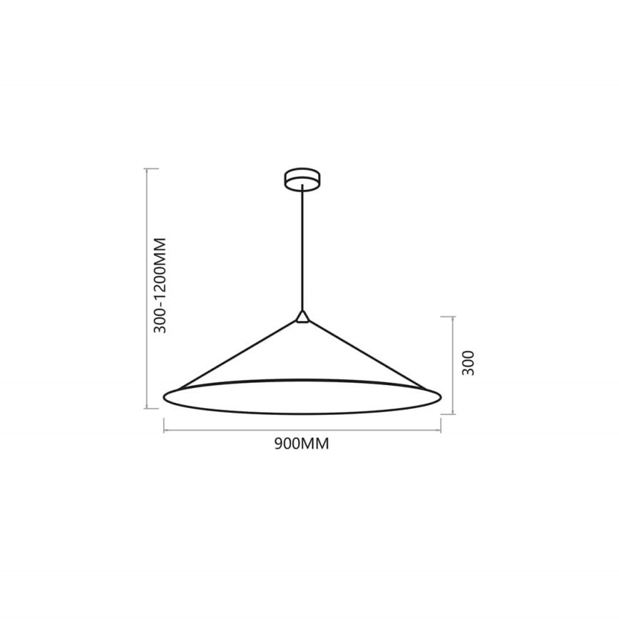 Hanglamp aan een koord FUJI 1xE27/60W/230V diameter 90 cm zwart/goud