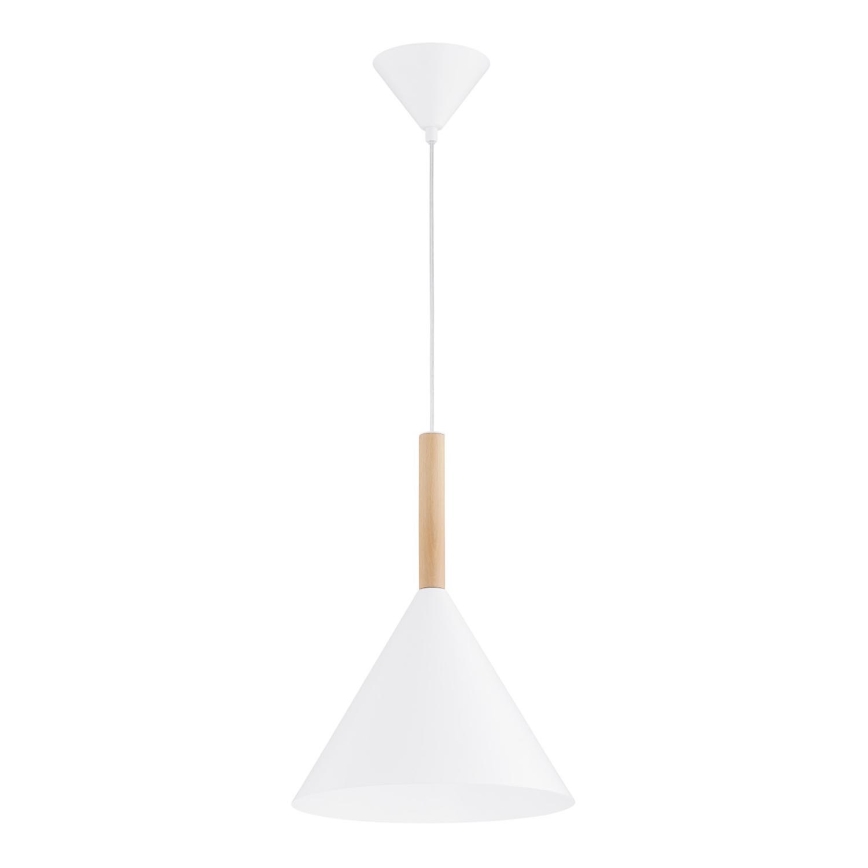 Hanglamp aan een koord FUKS 1xE27/15W/230V wit/beige