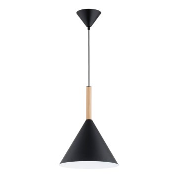 Hanglamp aan een koord FUKS 1xE27/15W/230V zwart/beige