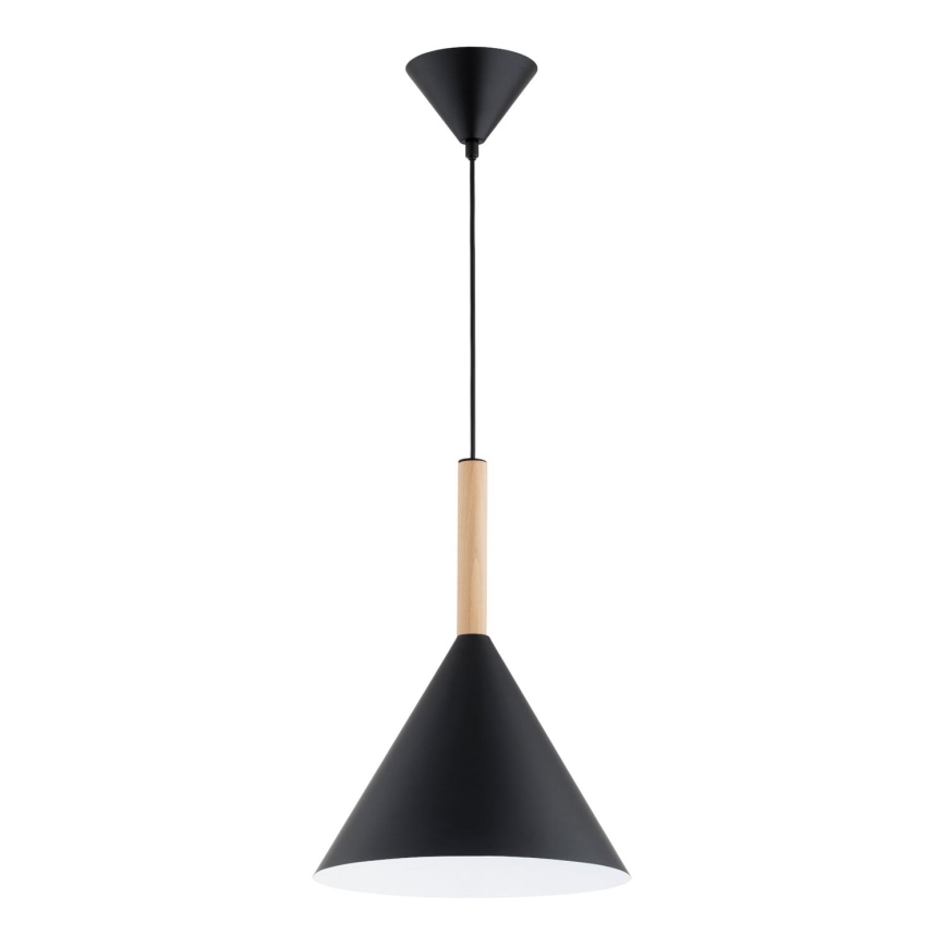 Hanglamp aan een koord FUKS 1xE27/15W/230V zwart/beige