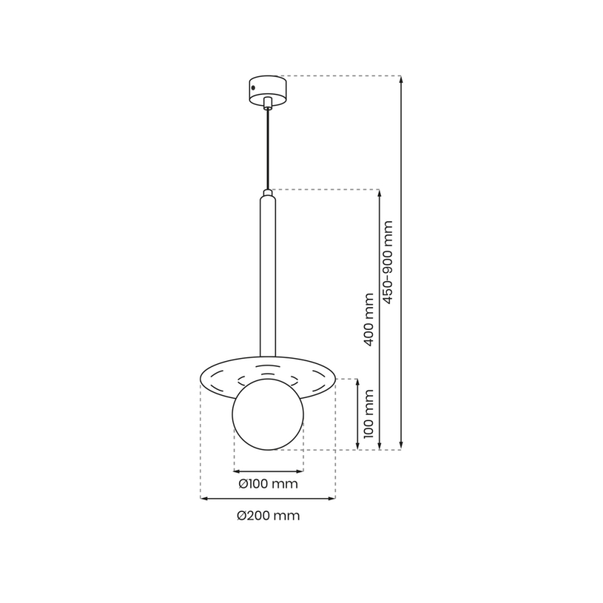 Hanglamp aan een koord FUTURA 1xG9/7W/230V zwart