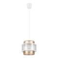 Hanglamp aan een koord GABI 1xE27/60W/230V gouden/wit diameter 20 cm