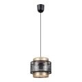 Hanglamp aan een koord GABI 1xE27/60W/230V gouden/zwart diameter 20 cm