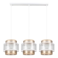 Hanglamp aan een koord GABI 3xE27/60W/230V gouden/wit