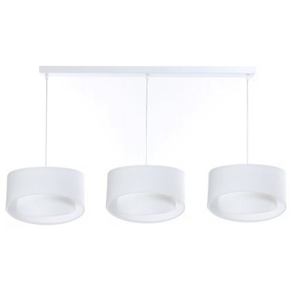 Hanglamp aan een koord GALAXY 3xE27/60W/230V wit