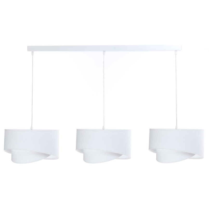 Hanglamp aan een koord GALAXY 3xE27/60W/230V wit