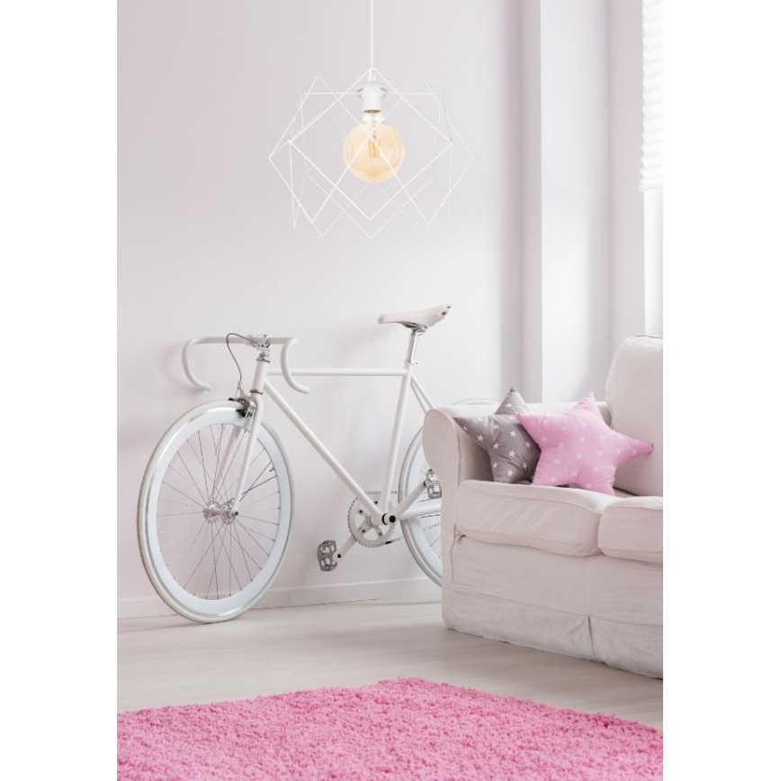 Hanglamp aan een koord GALL 1xE27/60W/230V wit