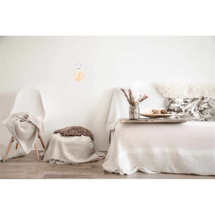 Hanglamp aan een koord GALL 1xE27/60W/230V wit