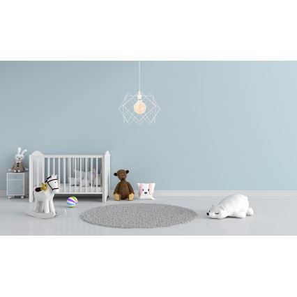 Hanglamp aan een koord GALL 1xE27/60W/230V wit