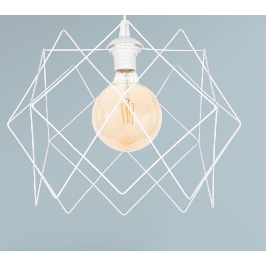 Hanglamp aan een koord GALL 1xE27/60W/230V wit