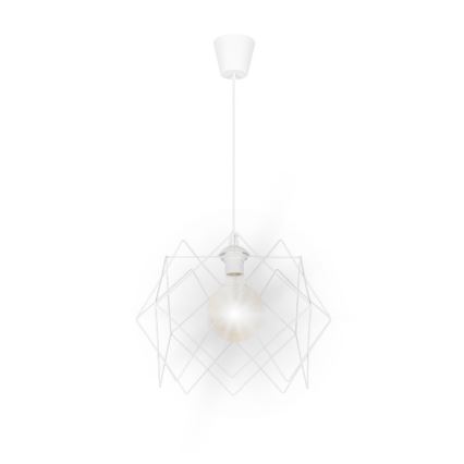 Hanglamp aan een koord GALL 1xE27/60W/230V wit