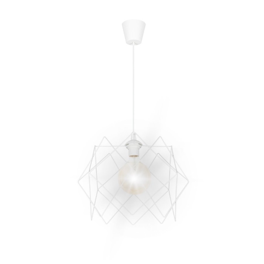 Hanglamp aan een koord GALL 1xE27/60W/230V wit