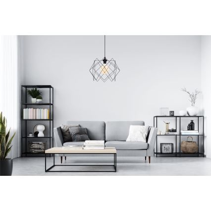 Hanglamp aan een koord GALL 1xE27/60W/230V zwart