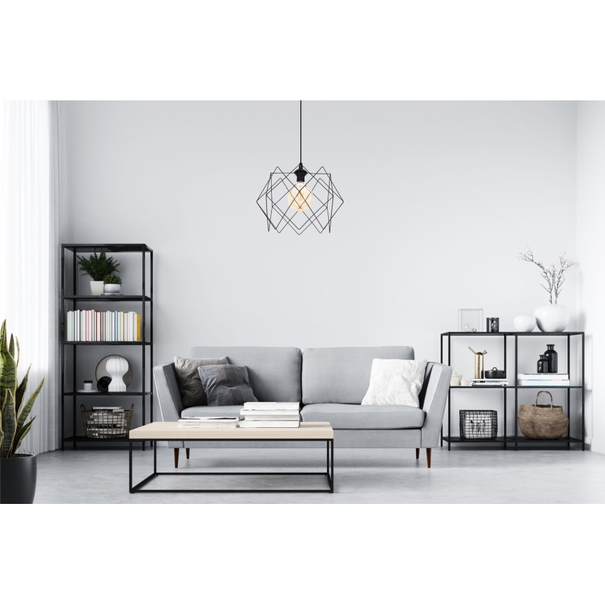 Hanglamp aan een koord GALL 1xE27/60W/230V zwart