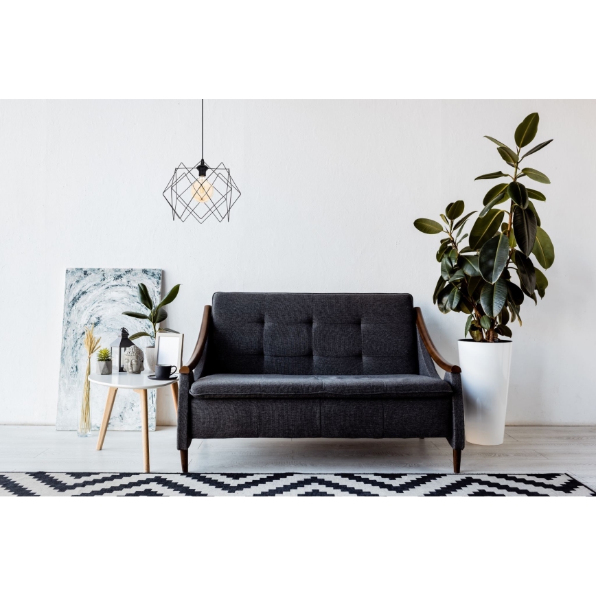 Hanglamp aan een koord GALL 1xE27/60W/230V zwart